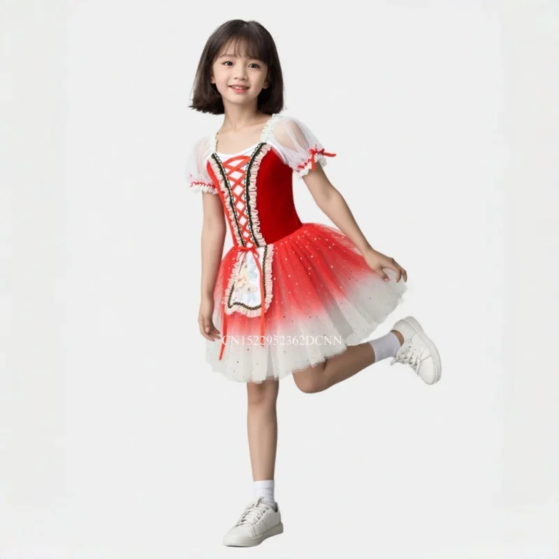 Children's Ballet Dress, Girls' Dance Dress, Campus Dance Program, Ballet Dancer Costume, Stage, Collective Performance Costume