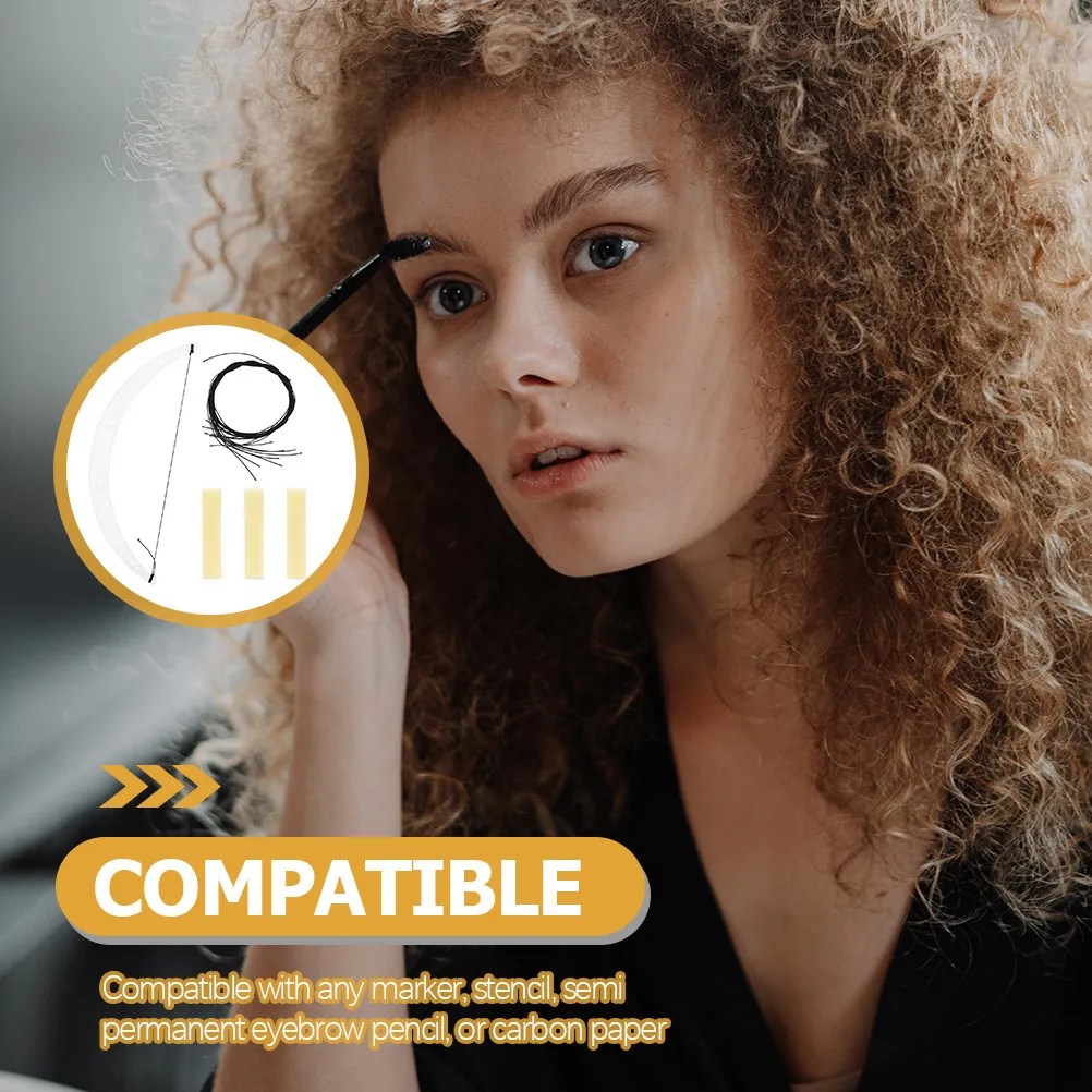 

1Set Bow Design Eyebrow Ruler Professional Acrylic Positioning Measuring Tool for Precise Semi- and Microblading