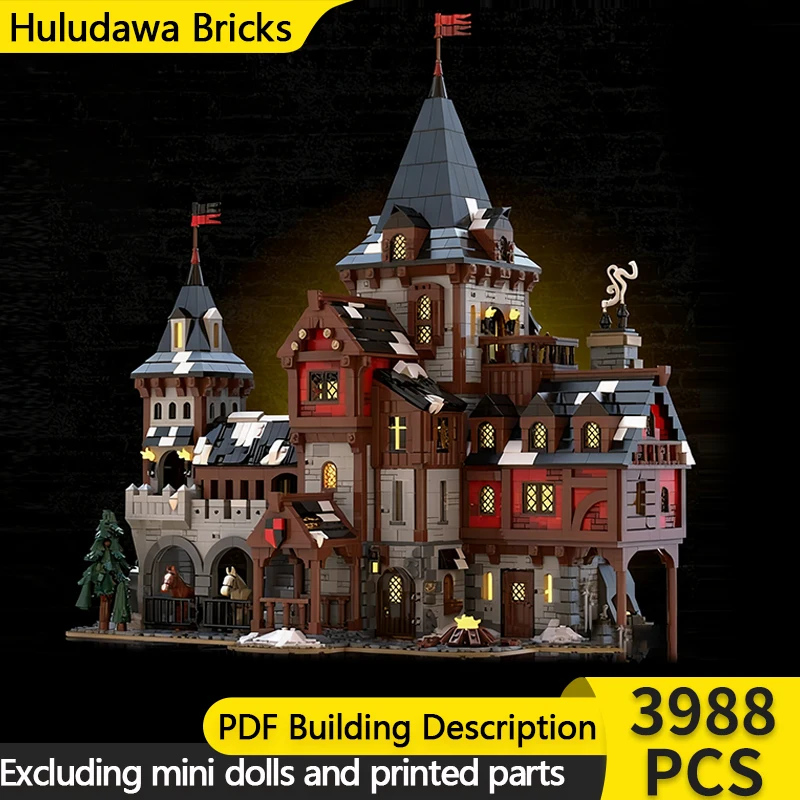 

Medieval Castle Model MOC Building Bricks Ancient Castle Fortress Modular Technology Children Holiday Gifts Assemble Toys Suit