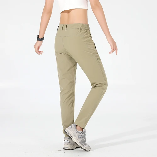 Imagen 2 del producto LNGXO pantalones de senderismo para mujer, pantalones Cargo de verano impermeables elásticos en 4 direcciones, senderismo, escalada, Camping, deportes al aire libre, pantalones de montaña