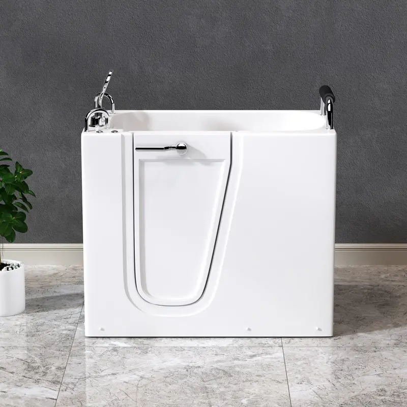 Walk-in elderly bathtub inner opening door acrylic barrier-free household small apartment thermal insulation