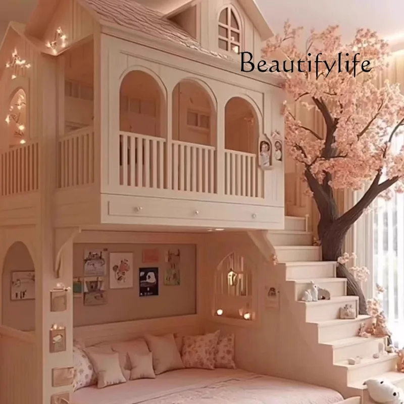 الأميرة الحديثة كاماس الرضع الأثاث المنزل الحرس القضبان سرير أطفال طابقين سلامة تصميم مخصص سرير الأطفال #4