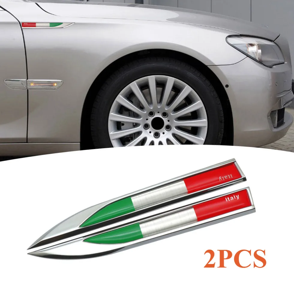 

2pcs Car Side Fender Stickers Waterproof Car Metal Emblem Badge Decals Universal Car Body Stickers Auto Styling Accessories