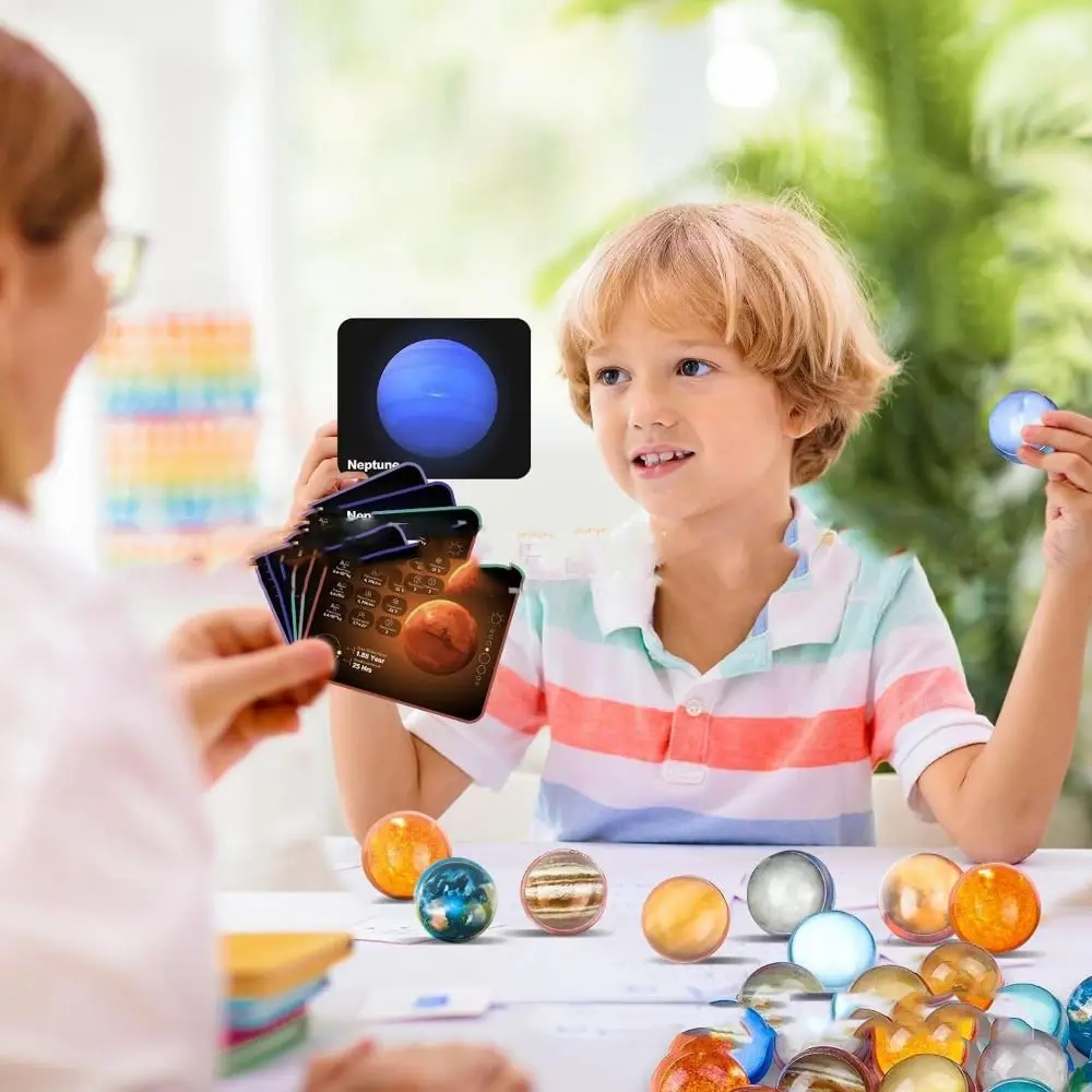 10pcs Galaxy Solar System Planet Balls Starry Sky Bouncy Ball Space Planets Ball Eight Planets Foam Galaxy Foam Ball Theme Party