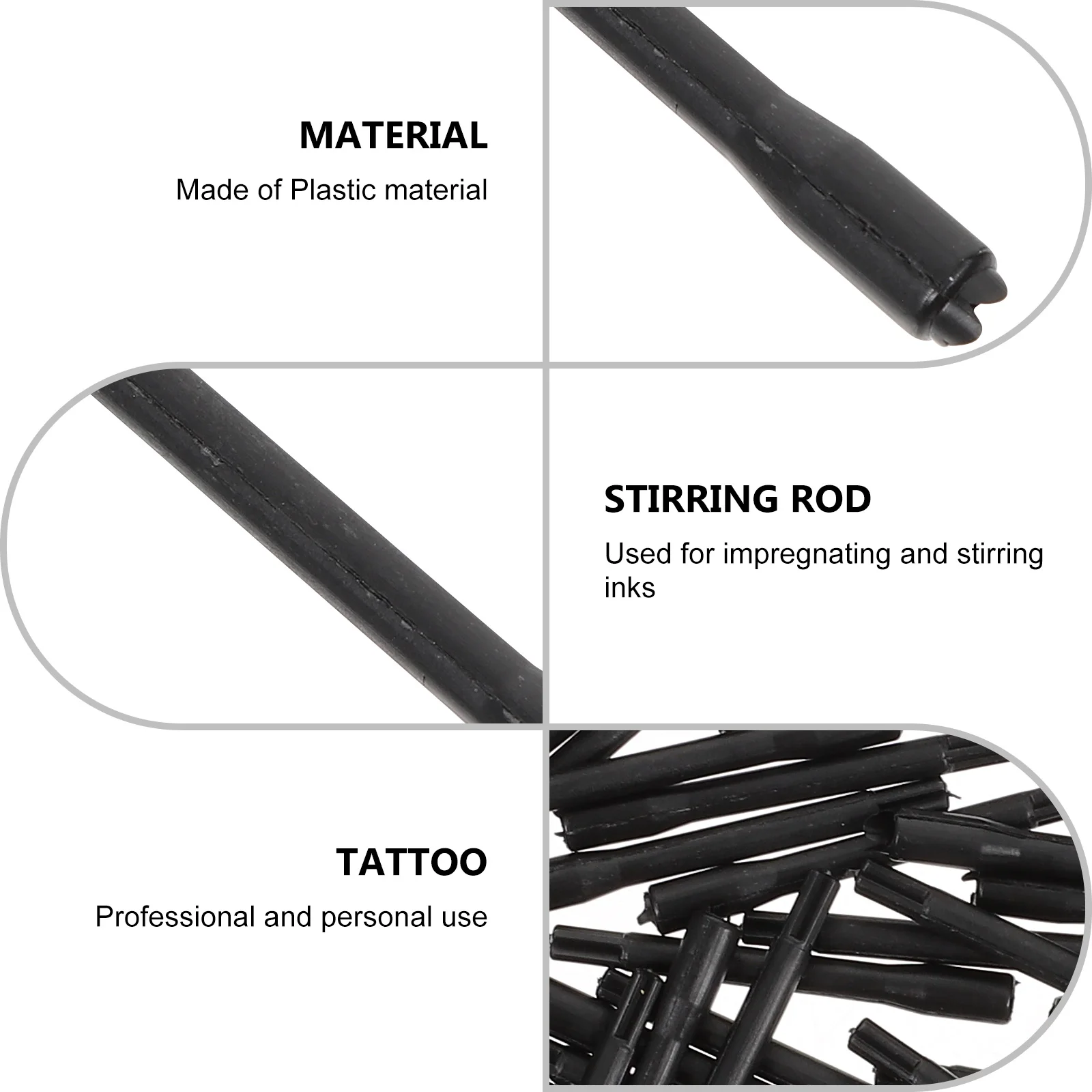 

100pcs Plastic Tattoo Stirring Rods for Mixing Pigment Paint Tools Suitable Home DIY Salon Use Disposable Sticks