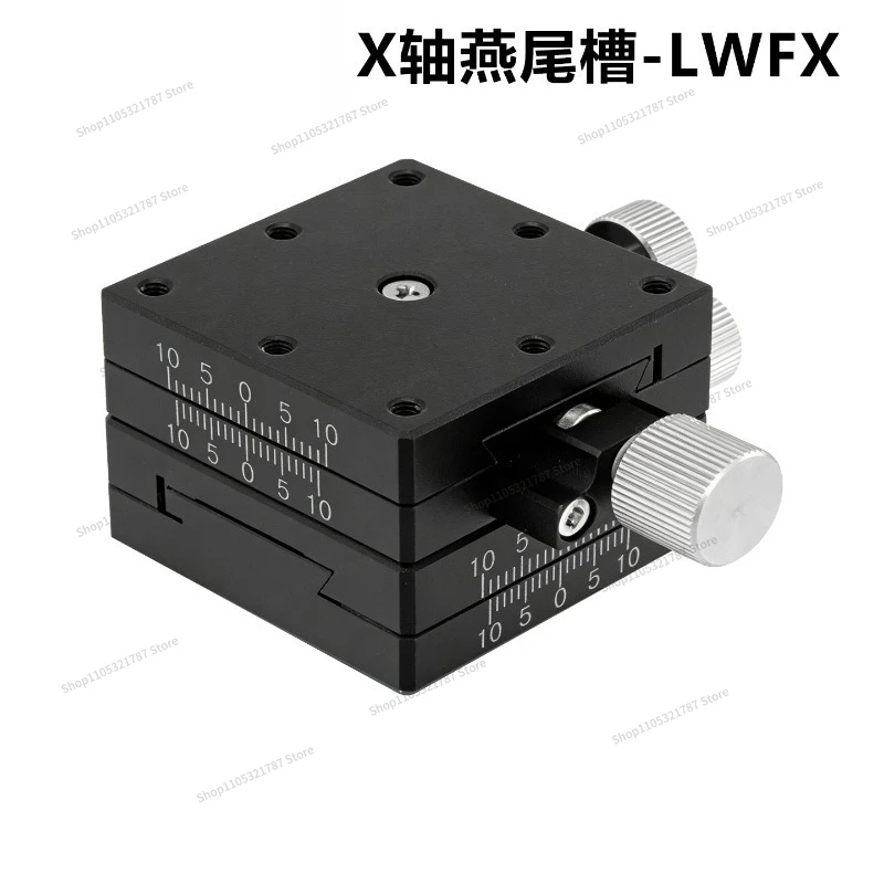 For X-axis Dovetail Groove Platform Precision Fine-tuning Screw-driven Manual Sliding Table XY-axis Displacement Table