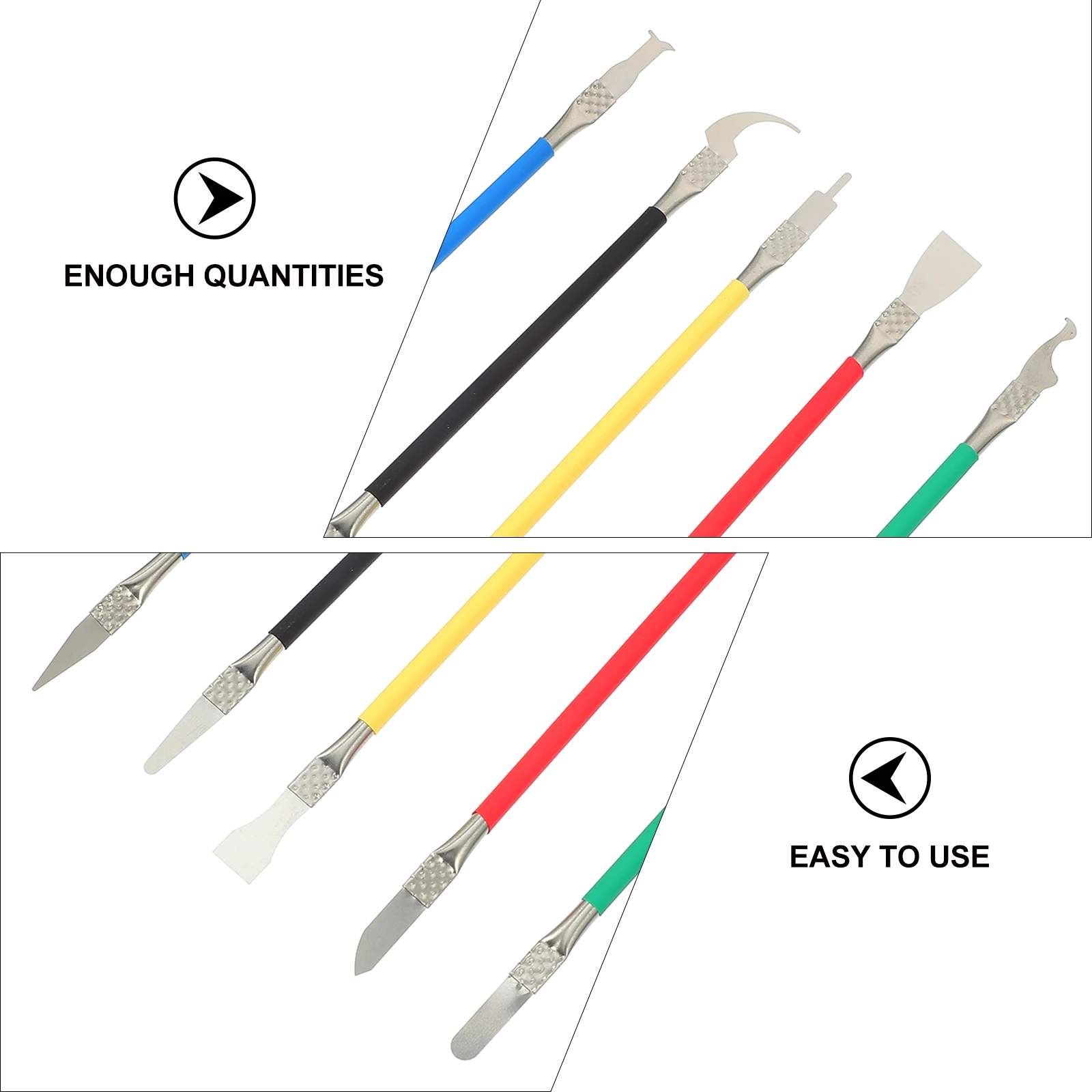 Kit de réparation de démontage de téléphone portable en acier inoxydable, outils de levier, ensemble de pied-de-biche Durable pour l'entretien du grattoir d'ouverture d'écran 5 pièces