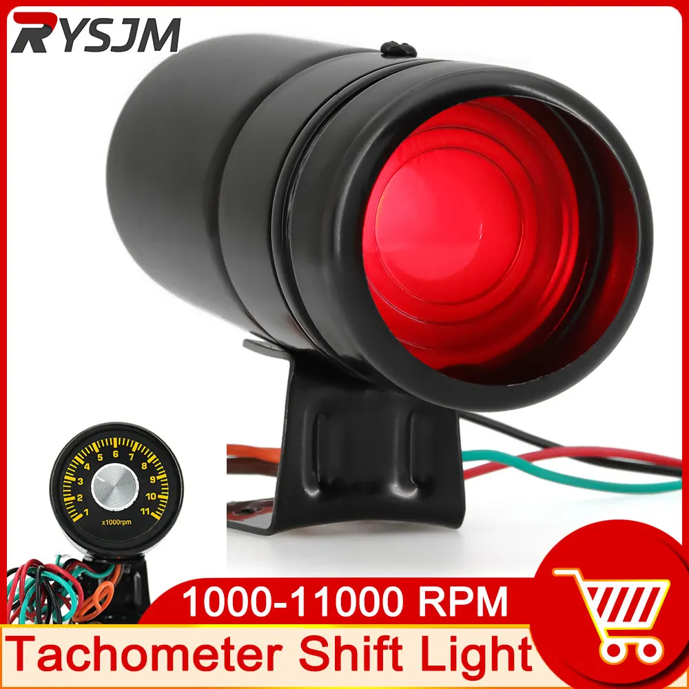 1000-11000 RPM Universal Warning Light Red Led Adjustable Tachometer Shift Light Rpm Tacho Gauge Pro Shift Light