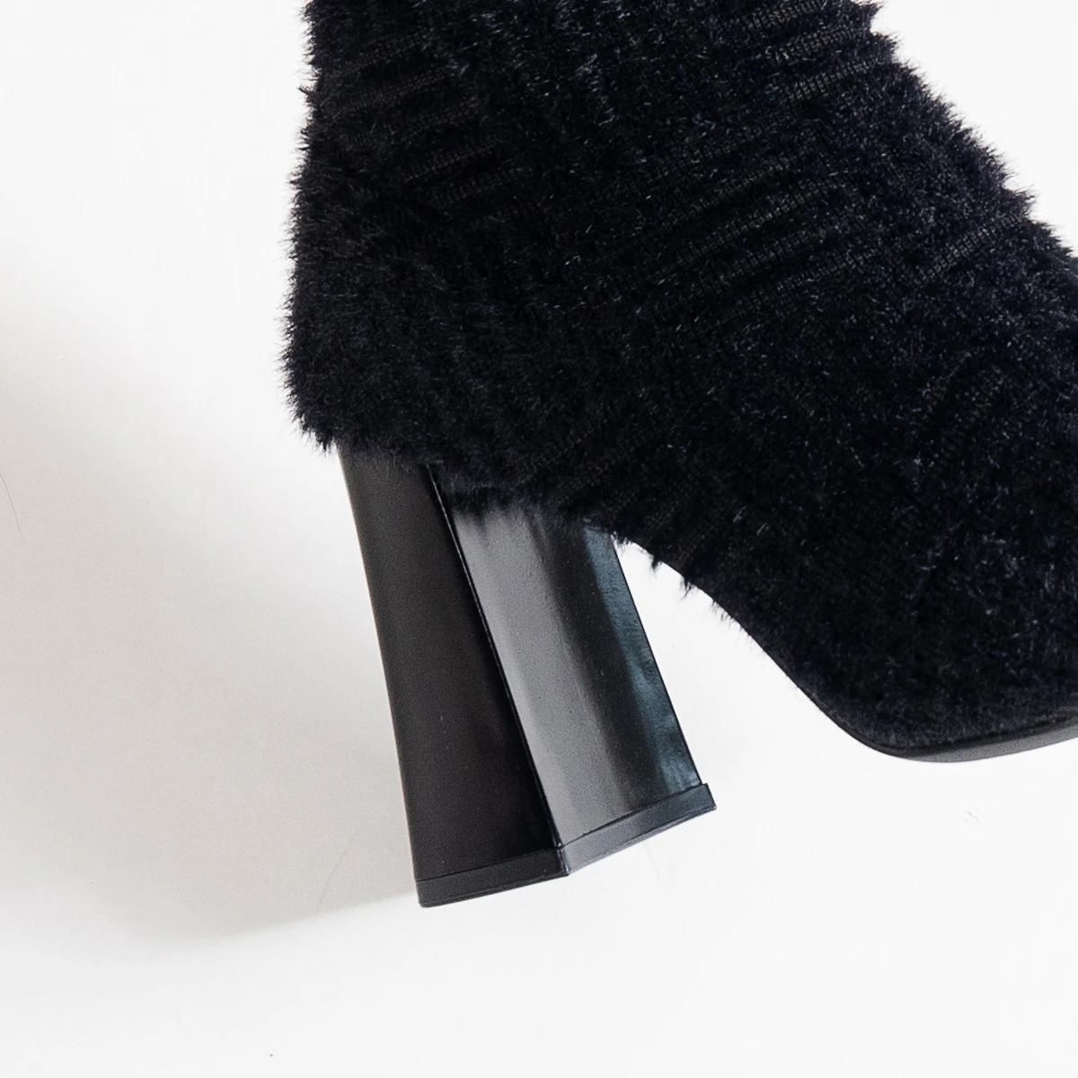 Aphixta Black Sock Boots Sexy Women Ankle Boots 8.5cm Super High Heels Elastic Footwear Shoes Women zapatos mujer 2024 tendencia image 6