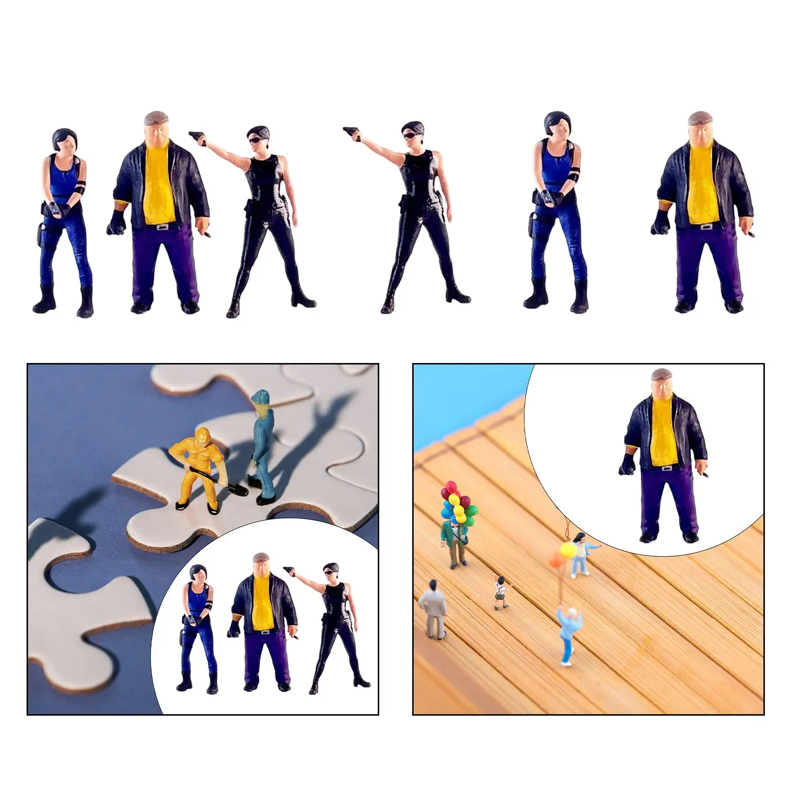 Figurine jouet modèle poupée jouet Unique décoration de table ornement figurine en résine pour cadeaux de fête salle d'étude chambre à coucher domestique 1/64