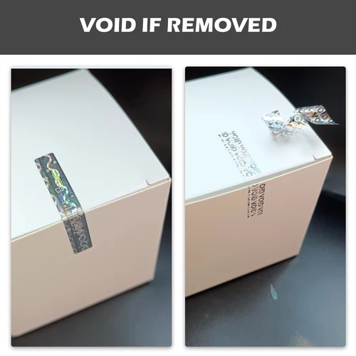 Imagen 2 del producto Garantía holográfica Etiquetas vacías Etiqueta a prueba de manipulaciones Sello de seguridad AUTÉNTICO GENUINO 50 mm x 7,5 mm con número de serie