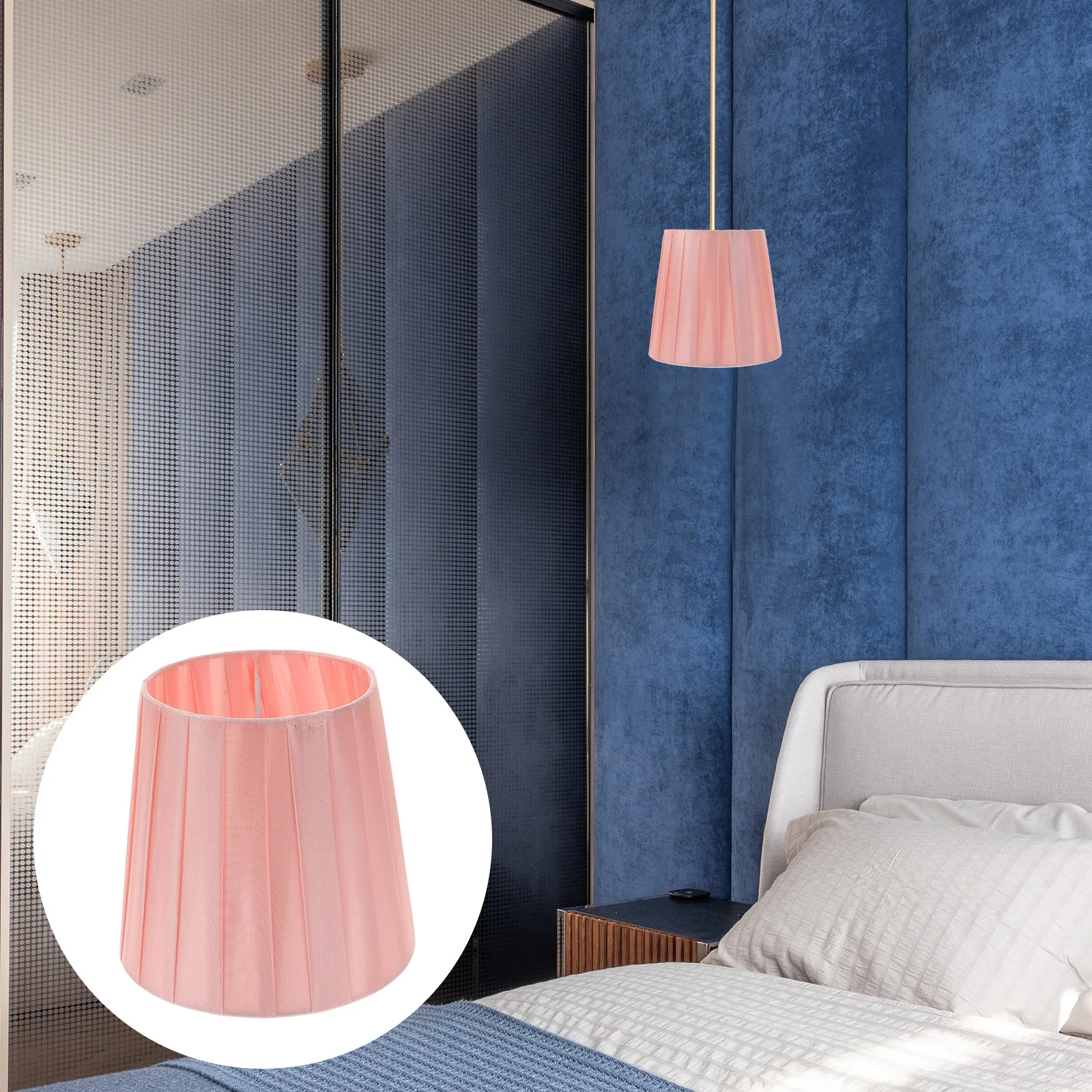 

Cloth Lampshade Small Size Iron Frame Replacement For Table Floor Lamp Bedroom Living Room Modern Light Shade Cover