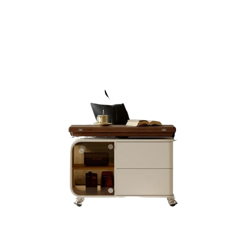 

French lift coffee table living room 2025 new cream wind movable folding trolley