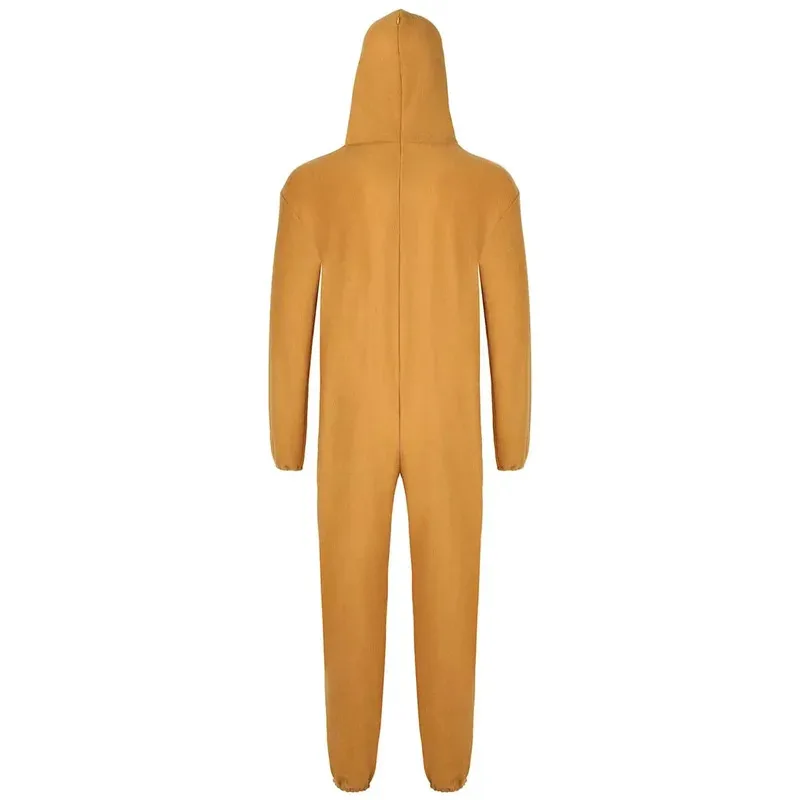 

AIAI 20252025 Adult Chtismtas Xmas Party Cosplay Hooded Jumpsuit Gingerbread Man Costume