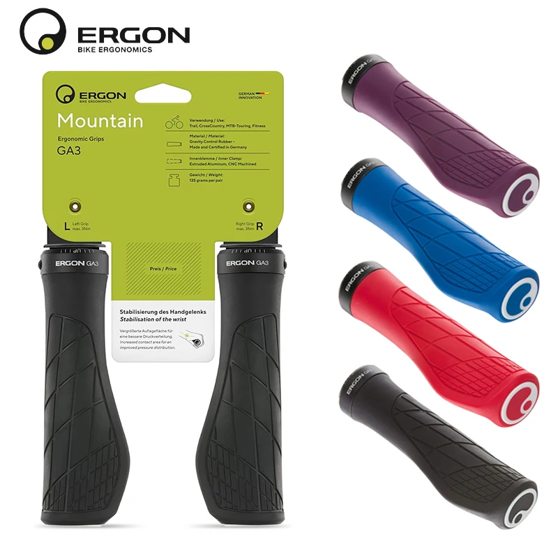 AliExpress NONE Ergon GA3 Ergonomic All-Mountain Bike Grips Comfort & Wrist Support for MTB Trail Non-Slip Mountain Road Bike Handle Accessories