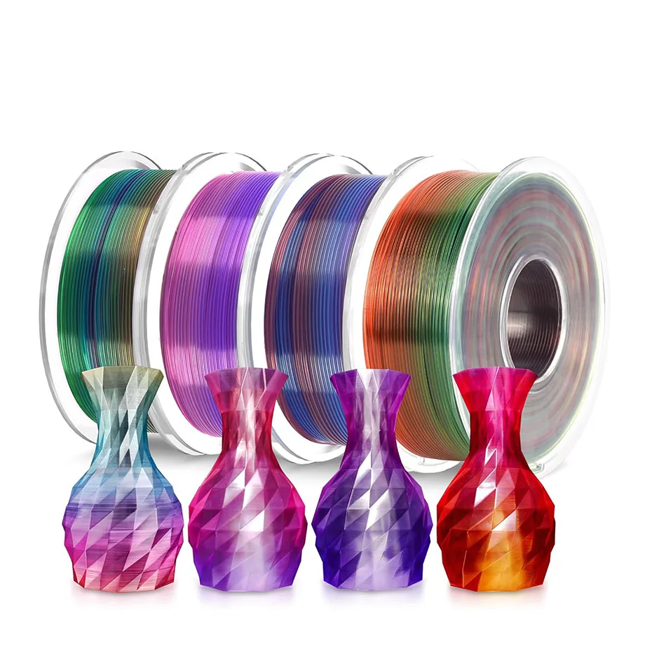 JAYO PLA Regenbogenfilament 1,75 mm 11OOG PLA Transparent/Seide PLA Regenbogen 3D-Filament für FDM Ordentlich gewickeltes 3D-Druckmaterial – Detail 3