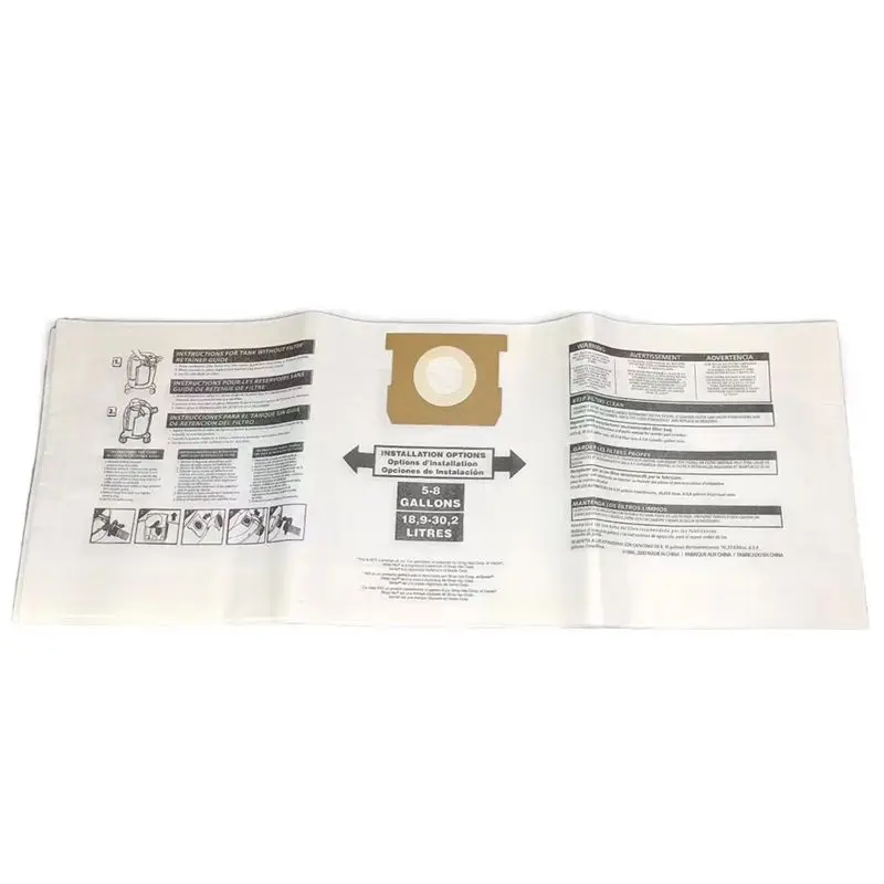 

A74E-Suitable For Shopvac 5-8 Dust Bags Vacuum Cleaner Accessories Dust Bag Paper Bag