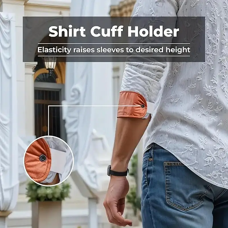 

Ремешок-удлинитель для рукавов рубашки с регулируемой пряжкой, подвязка для мужчин и женщин, удлинитель манжеты с пуговицами, аксессуар