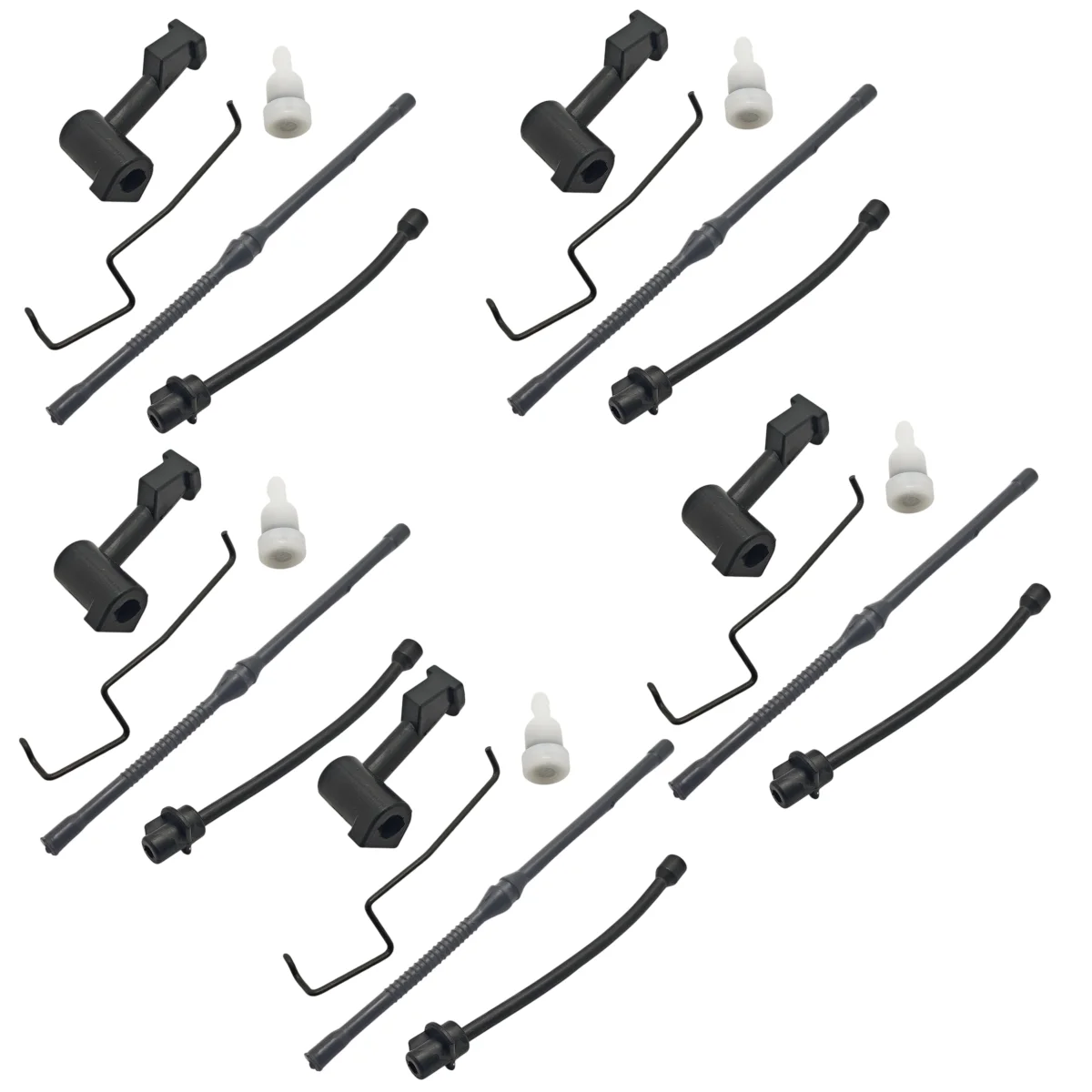 5PCS Fuel Oil Hose Vent Oil Pump Pipe Throttle Rod Kit For Chinese 4500 5200 5800 45cc 52cc 58cc Chainsaw Gas Saws Replacement