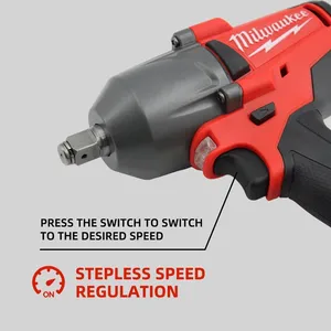 Milwaukee 18V Battery 1300nm High Torque Wireless Impact Key Without Brush Electric Impact Key Car Truck Truck Repair Main Main Sales Impact Key - №6