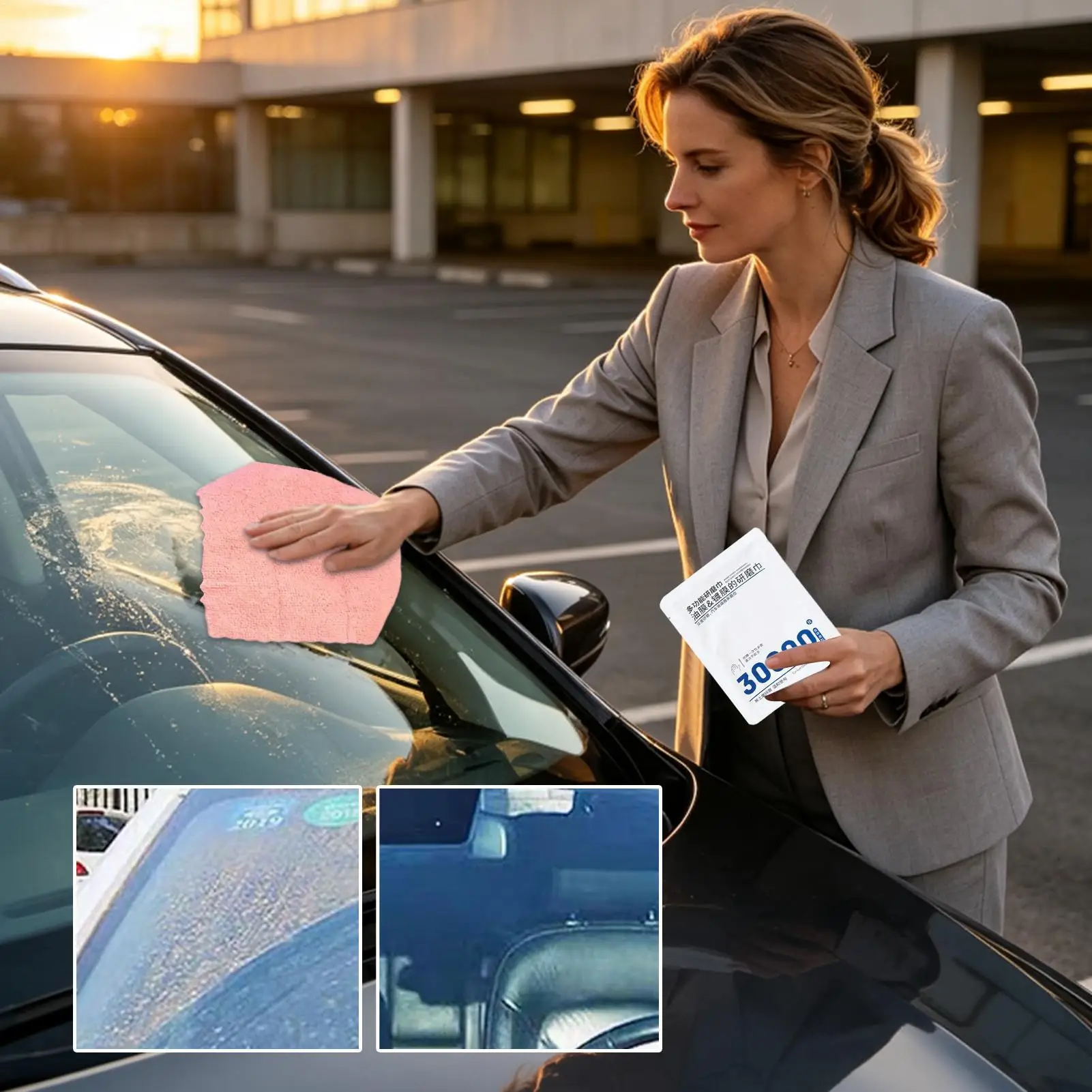Glass Oil Film Remover Anti-fog Anti-Rain Long-Lasting Cleaner Car Windshield Cleaner For Exterior Marine RV Truck Detailing view 2