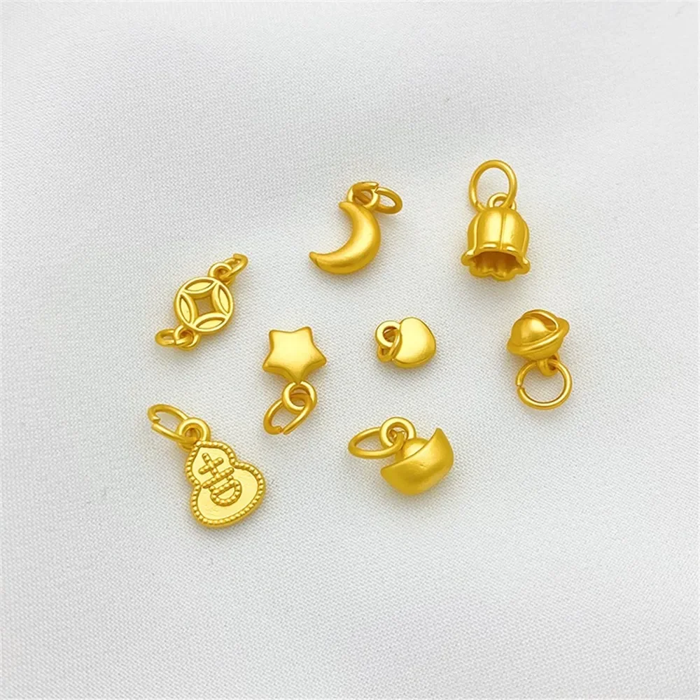 

Ancient Golden Star Moon Ingot Bell Charm Pendant DIY Jewelry Supplies Beads for Necklace Bracelet Craft Accessories