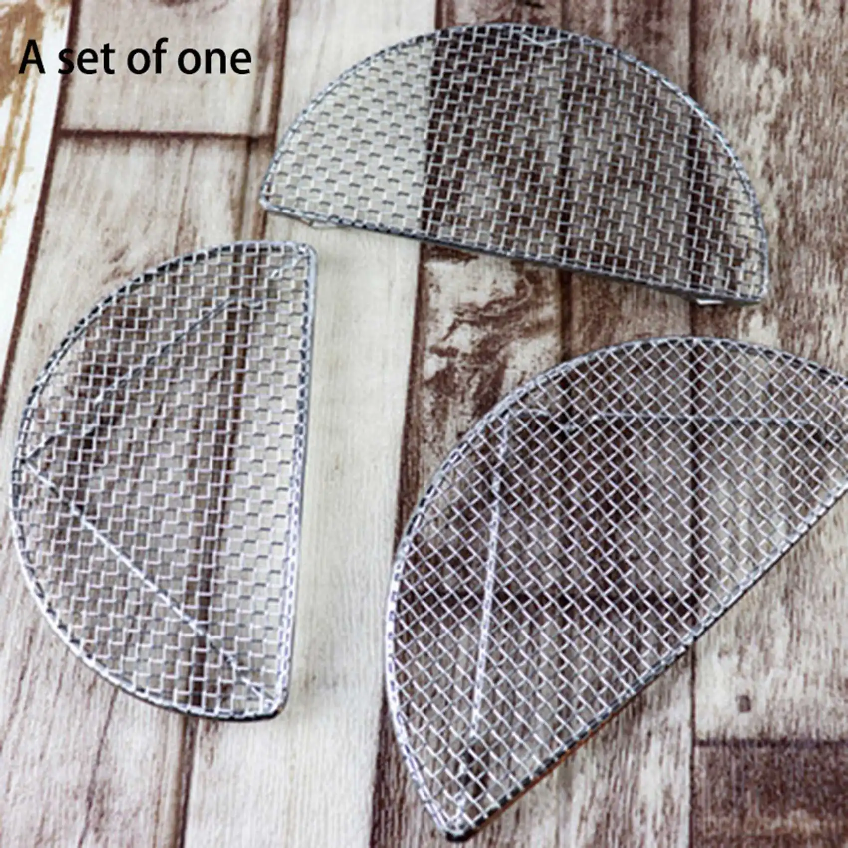 AFOURT-3X Fried Tempura Net Stainless Steel Grill Hamburger Fried Chicken Grease Net Japanese Cuisine Slate Pork Rack Home A