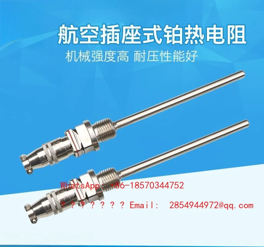 Aviation Socket Type Platinum Thermal Resistance, Temperature Sensor Pt100 Thermal Resistance WZP-270 Thread 16 * 1.5