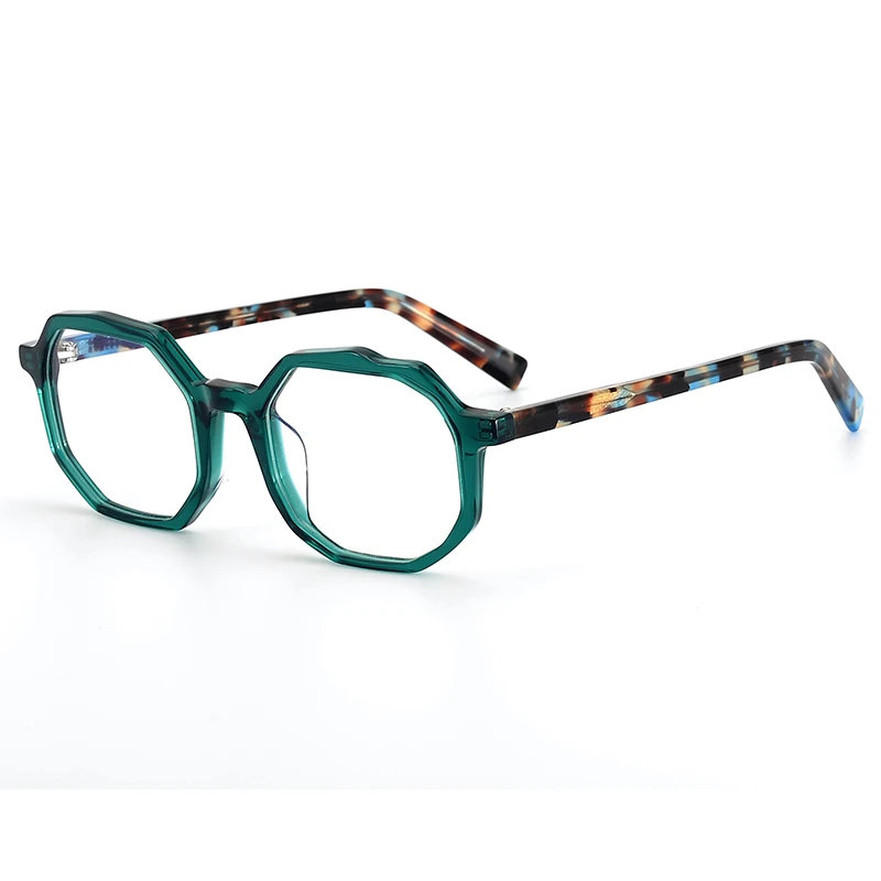

Fashion Luxury polygon Acetate Glasses Frame Men Women optical Myopia Presbyopia prescription Retro eyewear Customization Logo