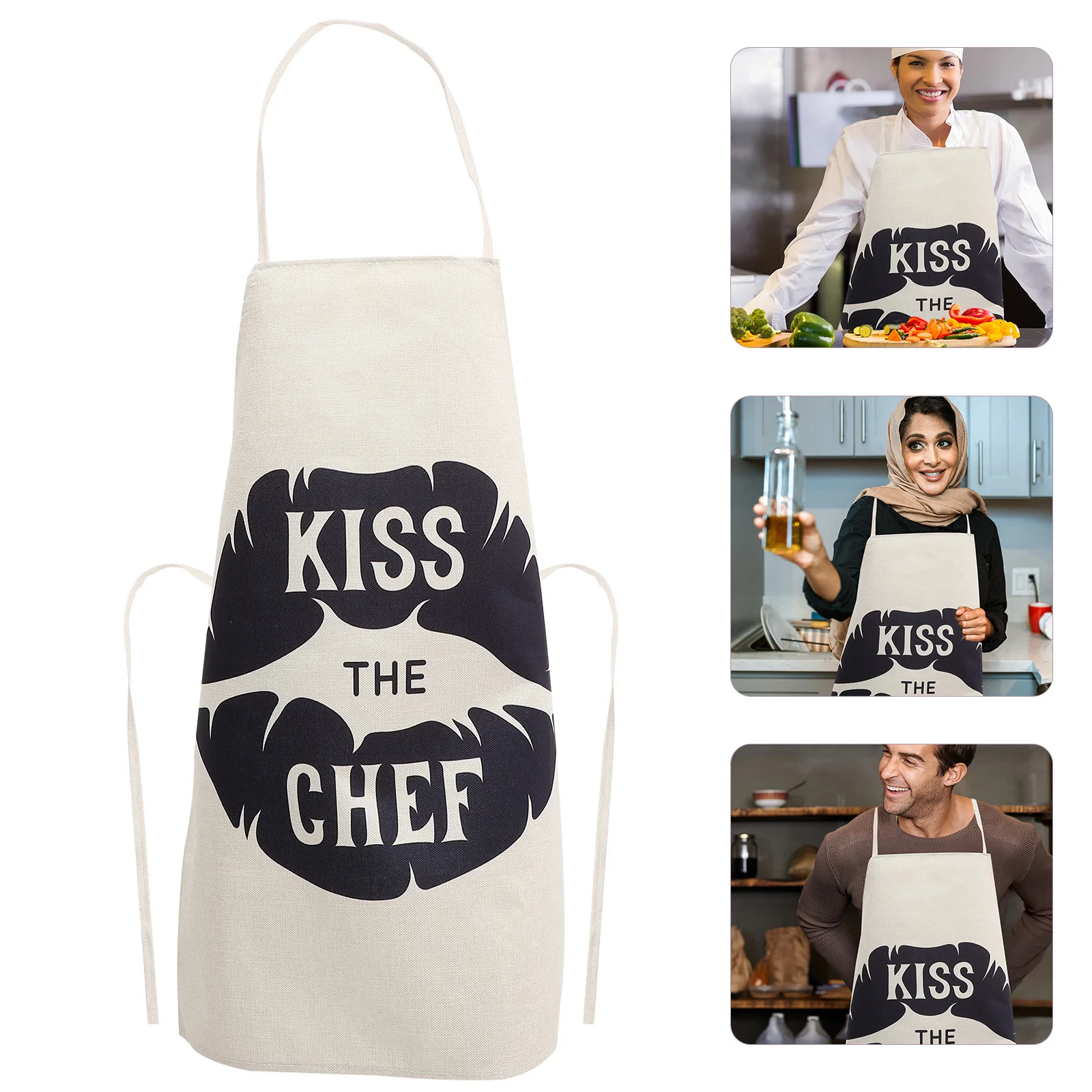 

1pc Cooking Apron For Kitchen Multifunctional Bbq Supply Grilling Baking Household Reusable Apron Men Women Gift
