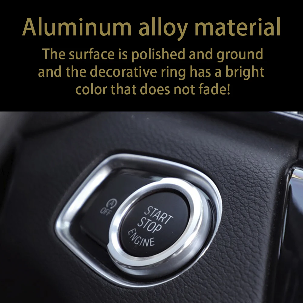 محرك السيارة بدء زر ملصقات مفتاح إشعال حلقة غطاء الكسوة لسيارات BMW 1 2 3 4 سلسلة X1 F48 F20 F21 F30 F32 F33 F34 F36 F45 F46