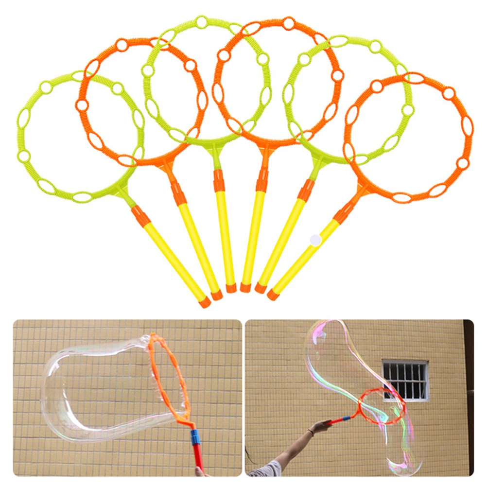 Large Ring Bubble Bubble Maker Long Removable Handle Lightweight Outdoor Kids Plaything For Boys Girls