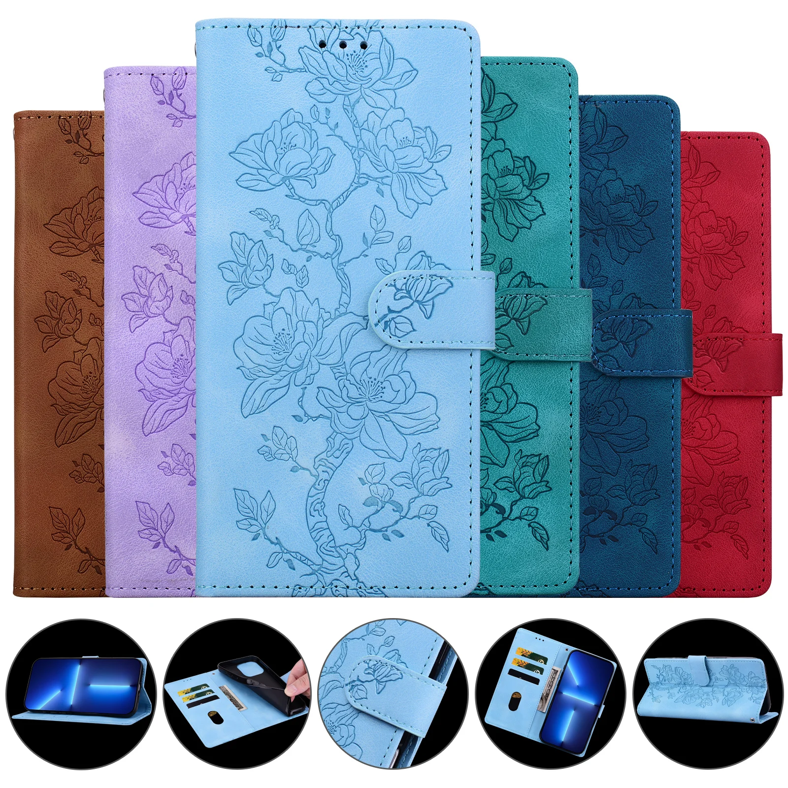Magnetic Flip Leather Wallet Case For SamSung Galaxy A04s A05s A06 A07 A12 A13 A14 A15 A16 A17 A21s A22 A23A24 A25 A26 A27 4G/5G