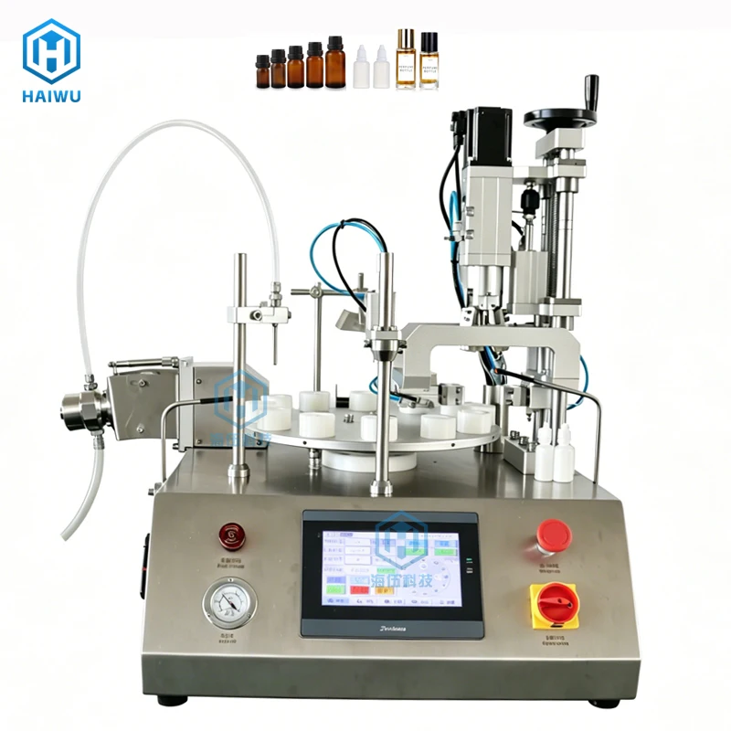 Semi Automatic Electric Bottle Capping Machine High Precision for Plastic Bottles Vials Jars Water Oil Liquid Packaging