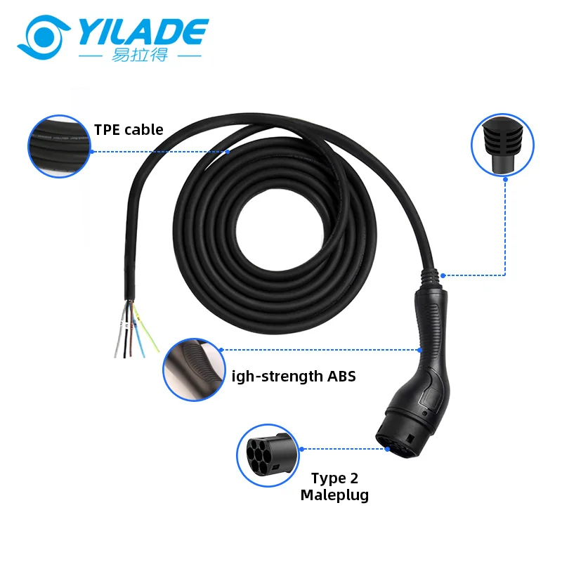 16A to 32A EV Charger EVSE Type 2  Cable for Car