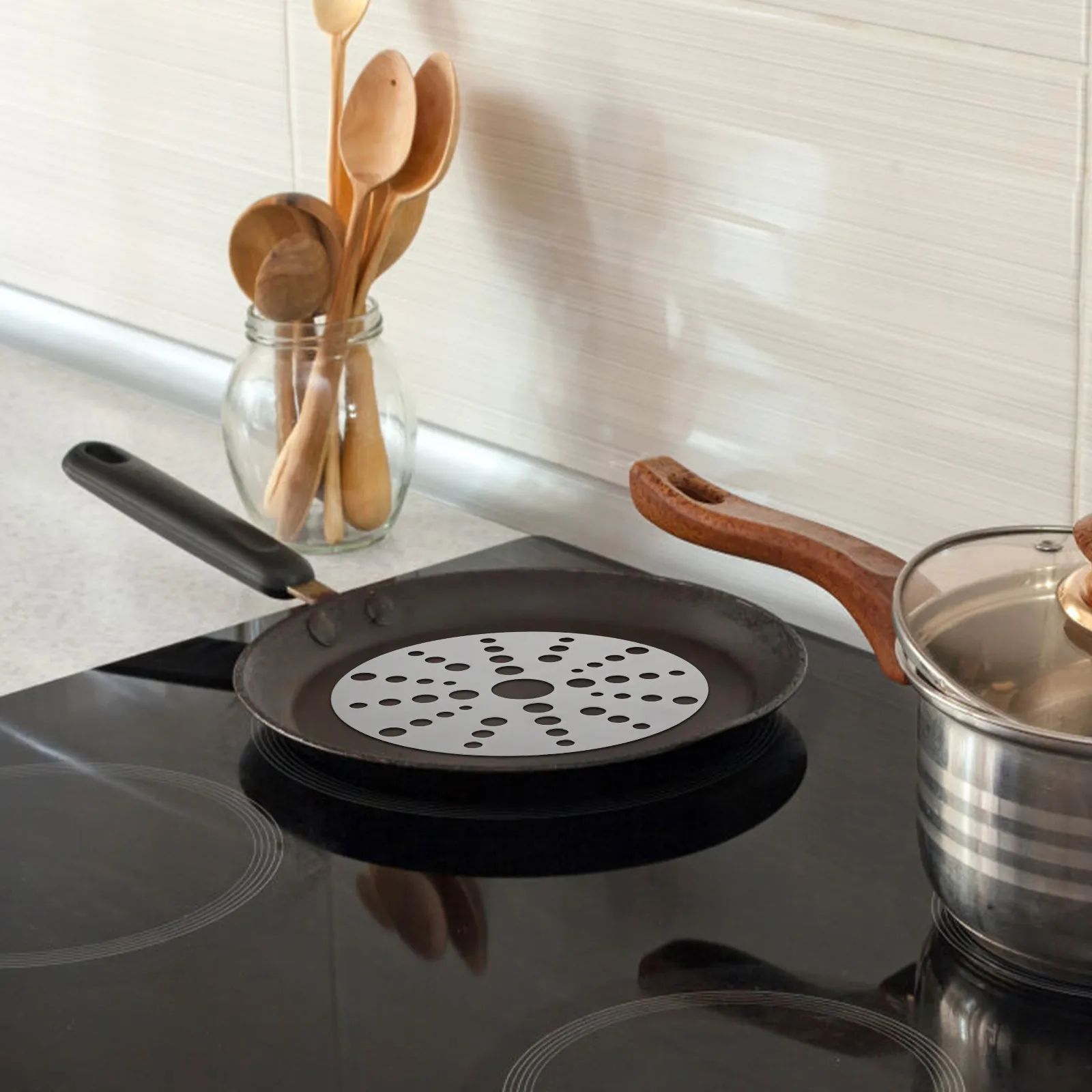 Heat Conduction Plate Stainless Steel Induction Adapter Diffuser Converter Disk Pan Protector Kitchen Cookware Heat Conduction