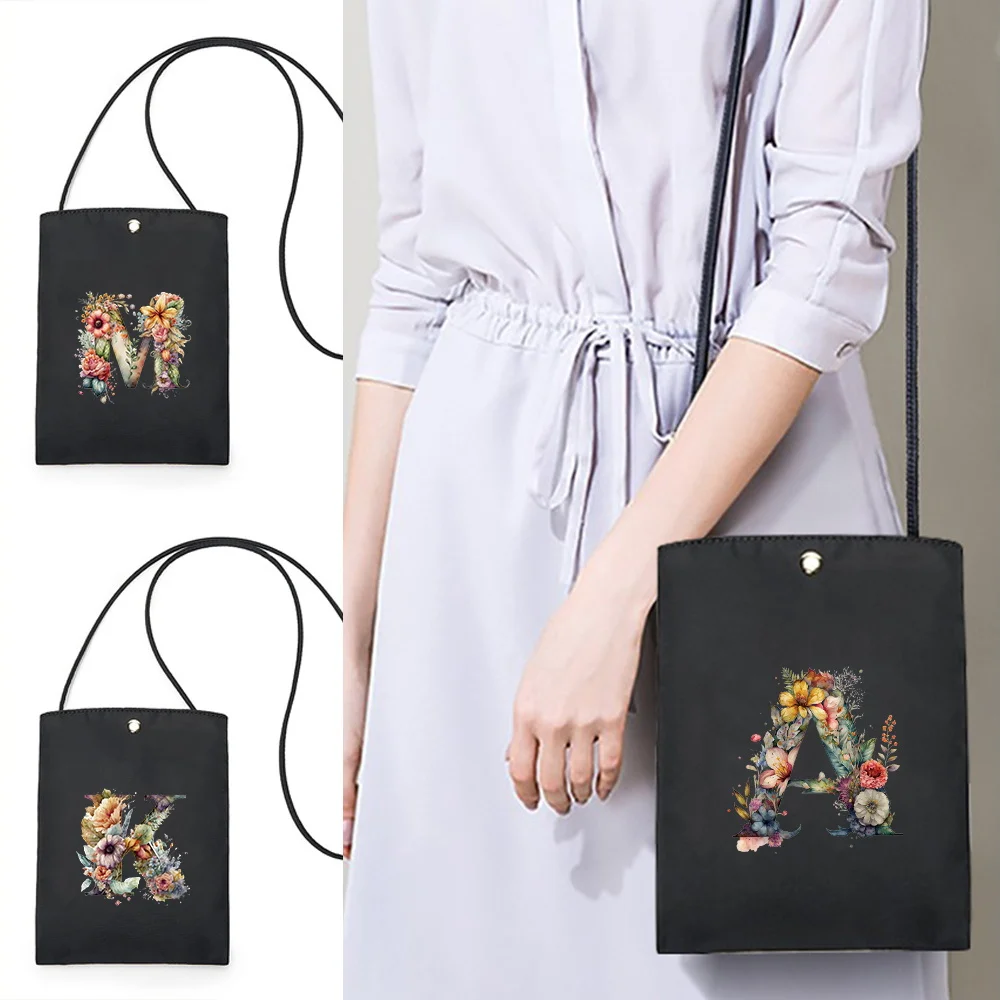 Phone Bags Fashion Women Wallet Casual Crossbody Bag Floral Letter Series Outdoor Handbag Shoulder Cell Phone Pack
