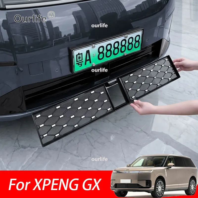 For XPENG GX 2026 2027 Car Styling Insect Proof Net Protective Cover Front Bumper Dust-proof Grille Cover Auto Accessories