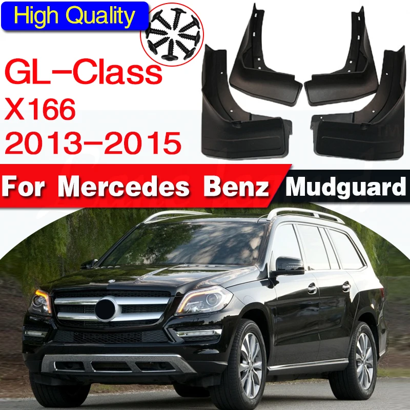 for Mercedes Benz GL 450 350 Class X166 2013 2014 2015 Mud Upgrade Anti-splash Mudguards Front Wheels Fender Mudflap Accessories