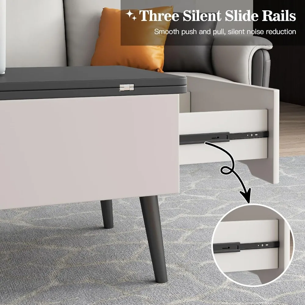 Customized.Lift Top Coffee Table with Hidden Storage Compartment, 3 in 1 Multi-Function Center Table,