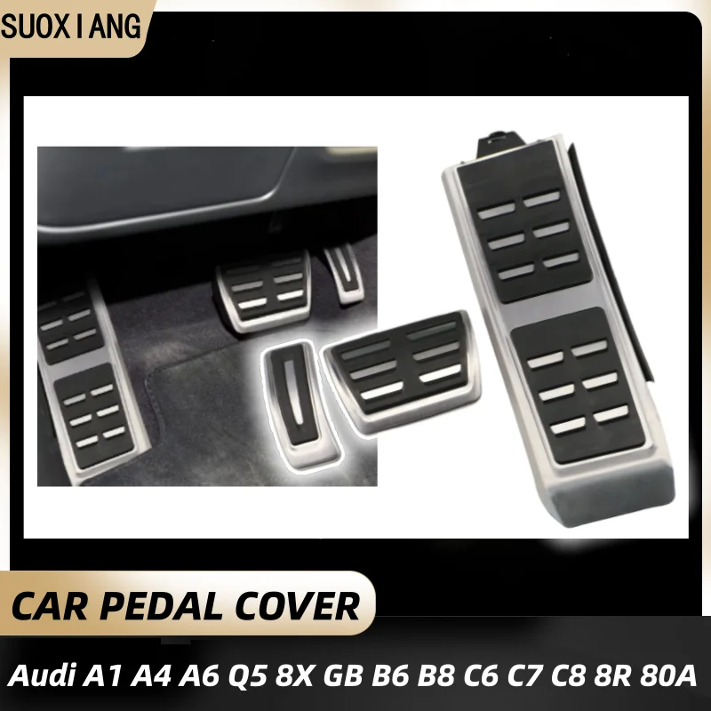 

LHD Car Pedal Cover for Audi A4 B8 A6 A7 A8 S4 RS4,A5 S5 RS5 8T Q5 SQ5 8R Fuel Brake Footrest Pedal Cover Auto Accessories