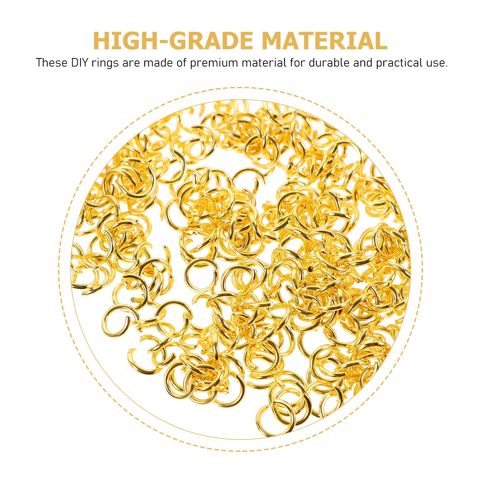 500Pcs Stainless Steel Jump Open Rings Round Connectors for DIY Jewelry Making Necklace Bracelet Repair Accessories