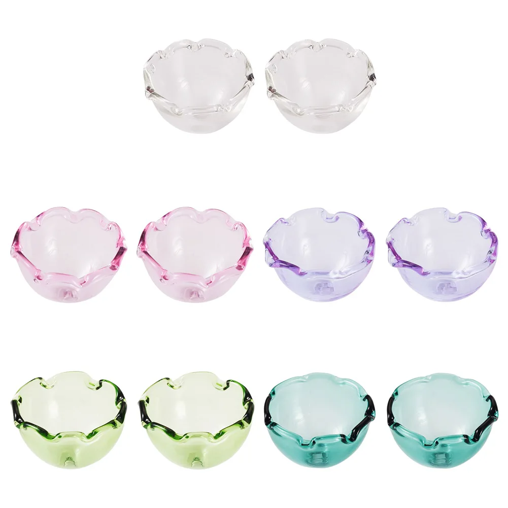 

10Pcs Glass Bead Cone Multi-Petal Flower Loose Spacer Bead for Earrings Bracelet Necklace Wind Chime Jewelry Making DIY Findings