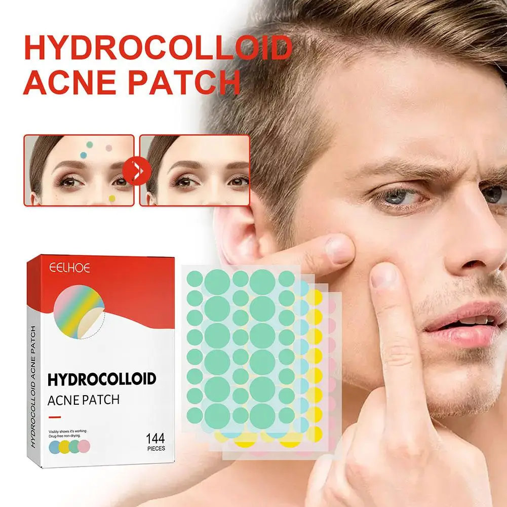 144patch Acnes patch per brufoli per zit e imperfezioni, adesivi per trattamenti con macchie invisibili o colorate per viso e pelle Ca I1u7