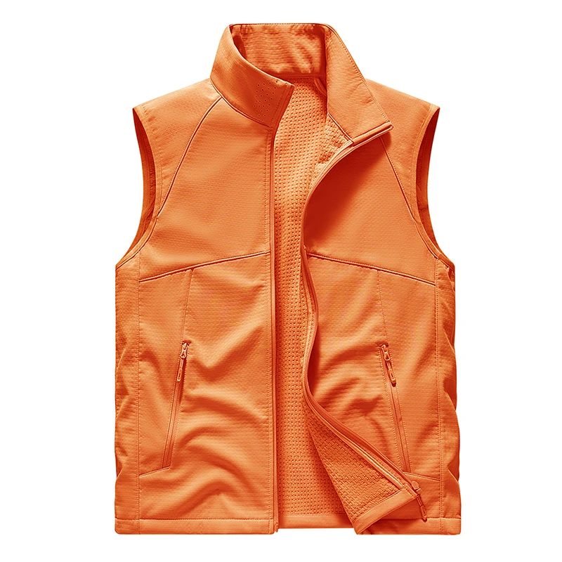2026 Spring/Summer New Style Pullover Jacket for Men, Soft Shell Coat, Sleeveless Outdoor Fishing Blazer, Men's Coat