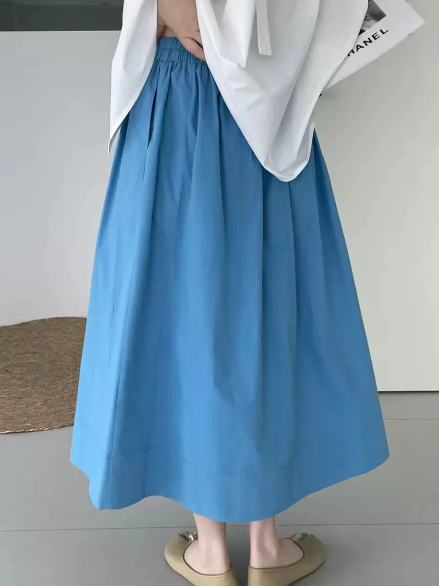 

Original Mokedai Long Cotton Casual Skirt Spring New Arrival A-Line Midi Skirt Comfortable Breathable Women's Premium Faion