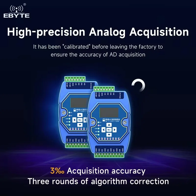 8DI Analog Input Modbus Gateway Support Ethernet I/O Networking Acquisition Control  Wireless Module for ME31-AXXX8000