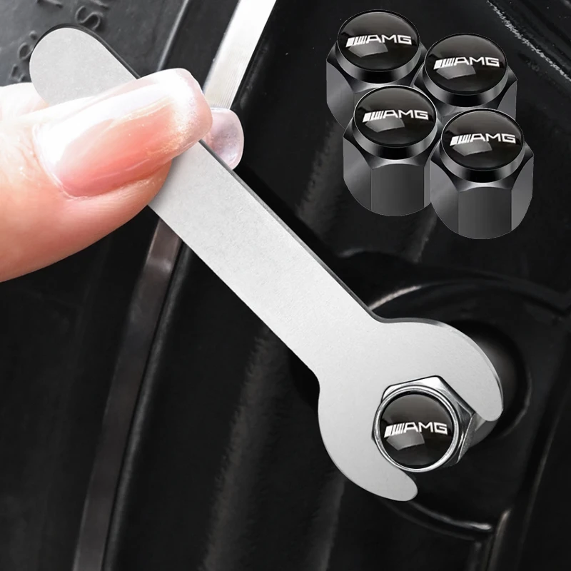 Car Tire Valve Stem Covers for Mercedes benz AMG W203 W211 W212 W213 W204 W205 W218 W463 W210 W176 Wheel Accessories view 2