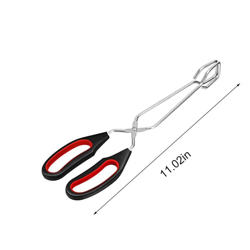 Long Handle Kitchen Scissor Tongs Food Forceps for Cooking & Baking Convenient and Comfortable Grip Anti Rust and