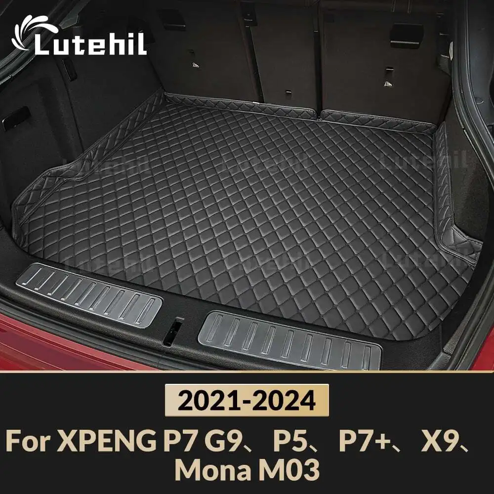 

Для XPENG P7 G9、P5、P7+、X9、Mona M03 2021-2024 индивидуальный коврик для багажника автомобиля, защитный коврик, вкладыш для багажника, авто аксессуары для интерьера